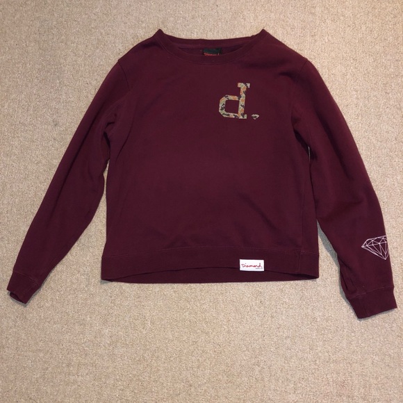 Diamond burgundy crew neck - Picture 2 of 4